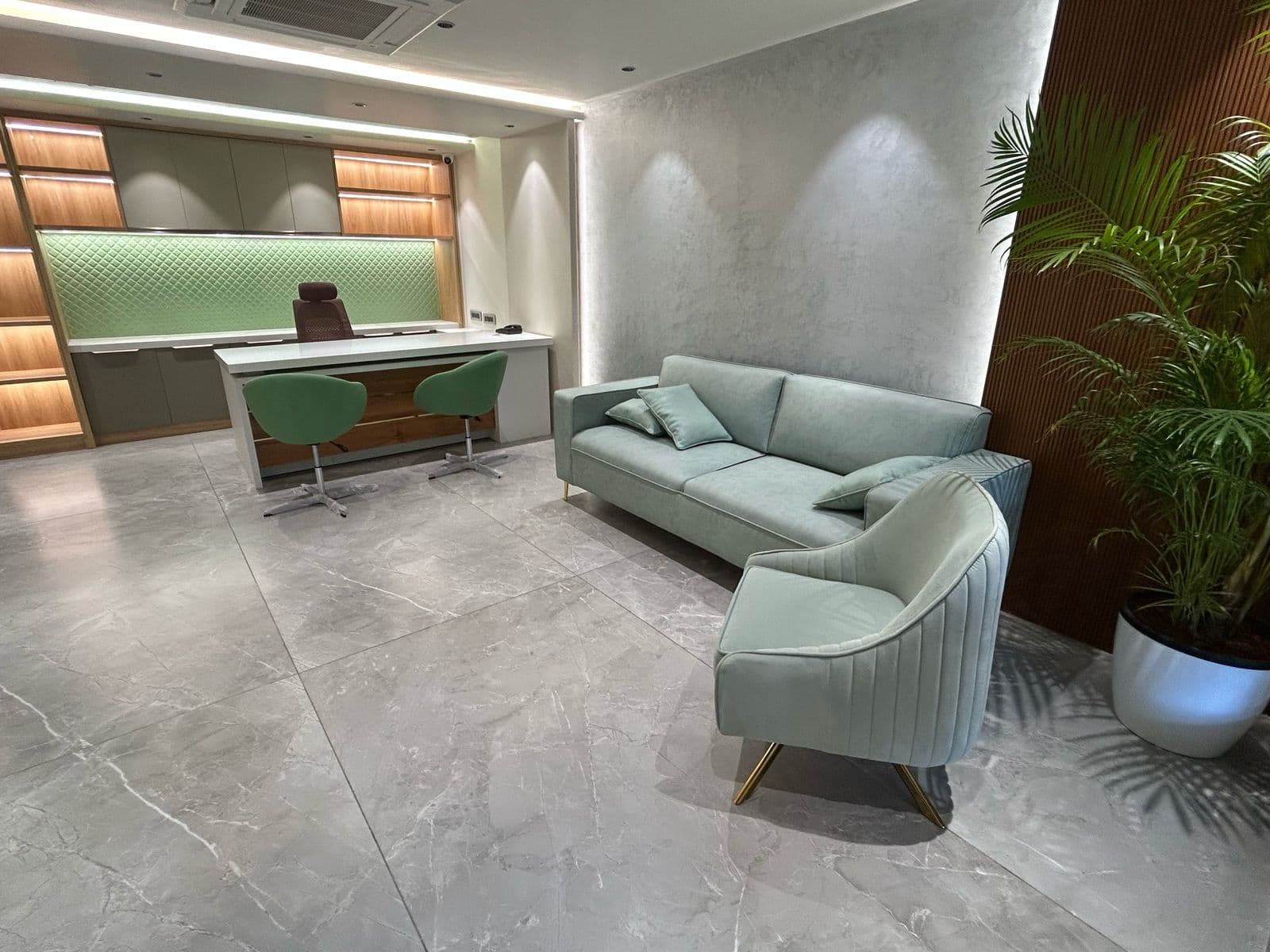 Destino Furniture Studio showroom lounge and office display